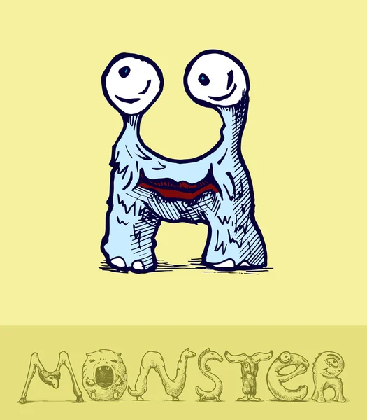 Monsterschrift — Stockvektor