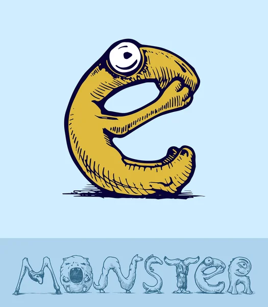 Monster lettertype — Stockvector