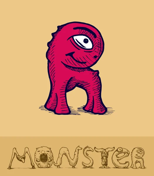 Monster fuente — Archivo Imágenes Vectoriales