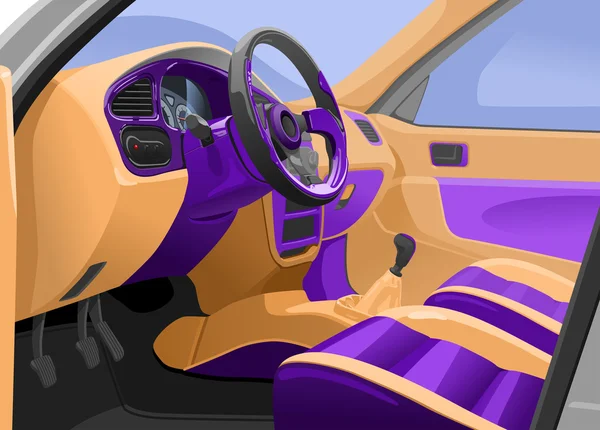 Interior del coche — Vector de stock