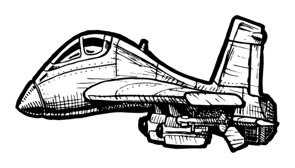 Aeronaves de combate em estilo quadrinhos — Vetor de Stock