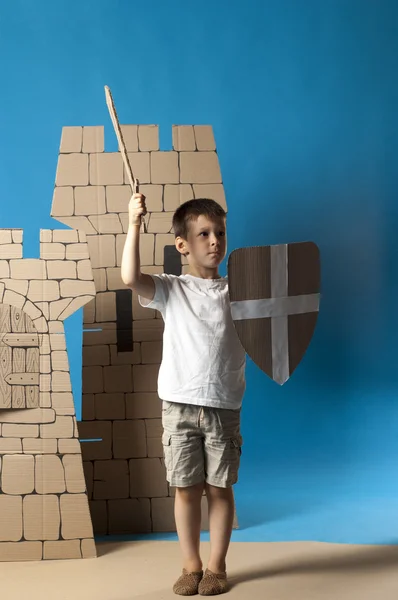 Caballero medieval niño — Foto de Stock