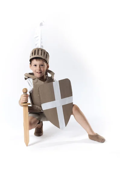 Medieval knight child — Stock Photo, Image