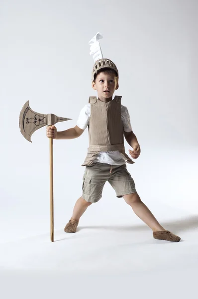 Medieval knight child — Stock Photo, Image