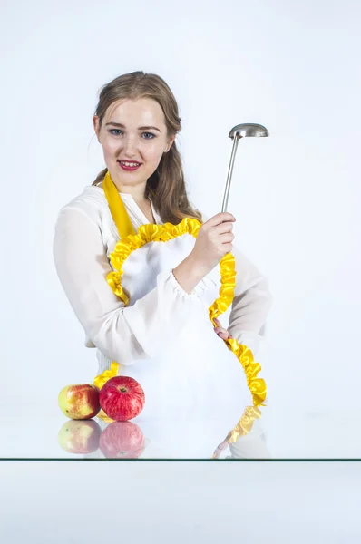 Homemaker with ladle — Stock Photo, Image