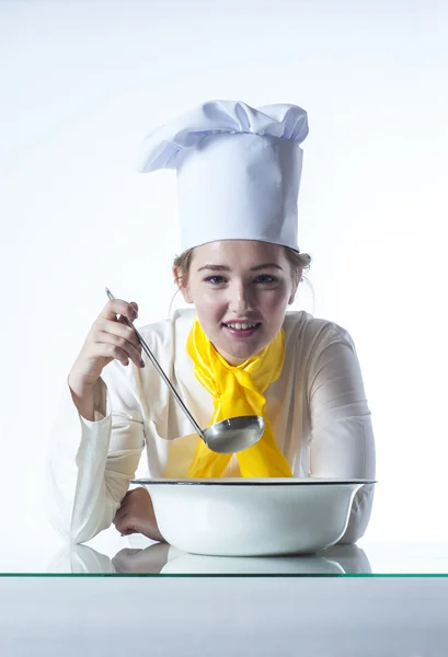 Cook tasting food — Stock Photo, Image