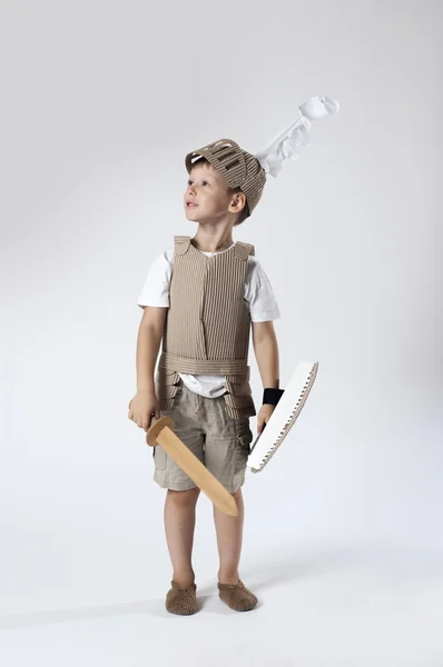 Medieval knight child — Stock Photo, Image