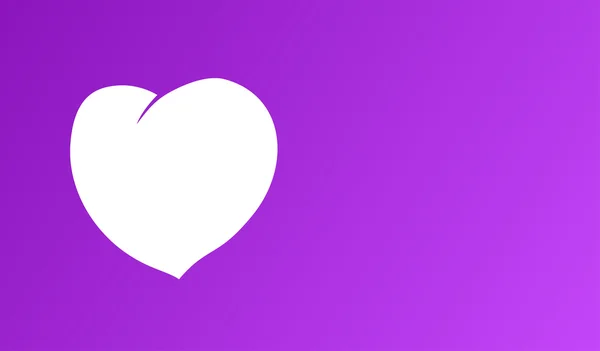 紫色の背景にホワイト ハート — ストックベクタ