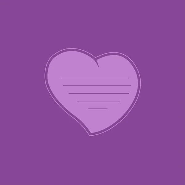 紫色の背景に心 — ストックベクタ