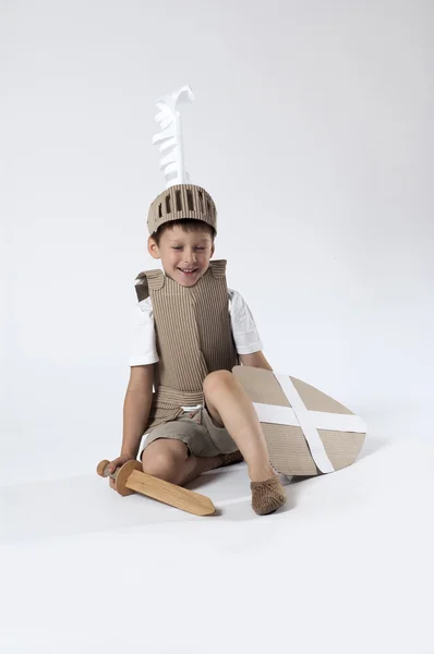 Medieval knight child — Stock Photo, Image