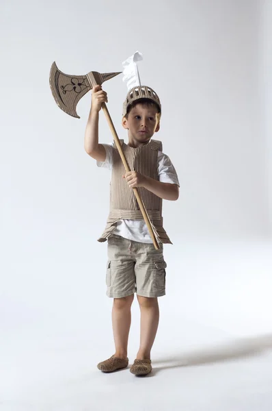 Cavaliere medievale bambino — Foto Stock