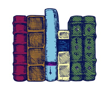 Row of books.  clipart