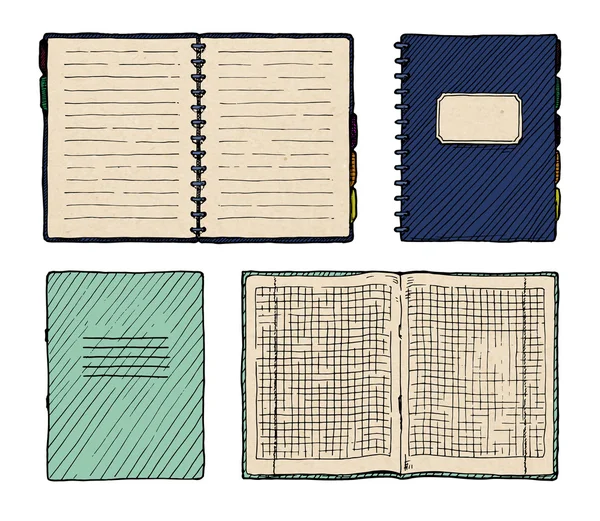 Conjunto de cuadernos — Vector de stock