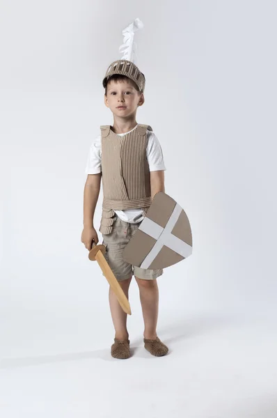 Medieval knight child — Stock Photo, Image