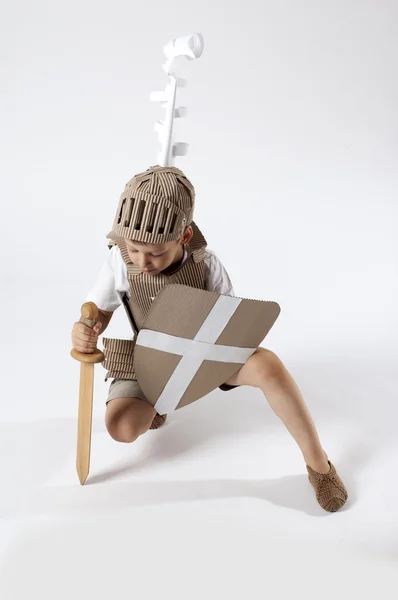 Medieval knight child — Stock Photo, Image