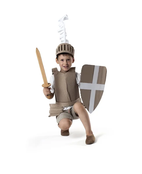 Medieval knight child — Stock Photo, Image