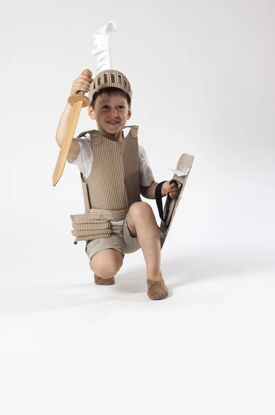 Ortaçağ Şövalyesi çocuk — Stok fotoğraf