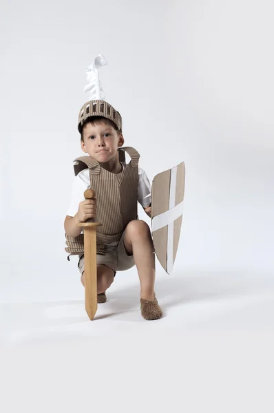 Medieval knight child — Stock Photo, Image