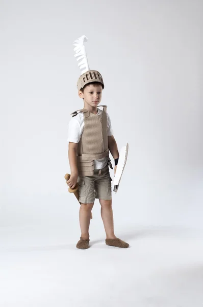 Medieval knight child — Stock Photo, Image