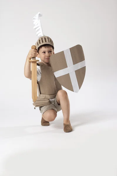 Medieval knight child — Stock Photo, Image