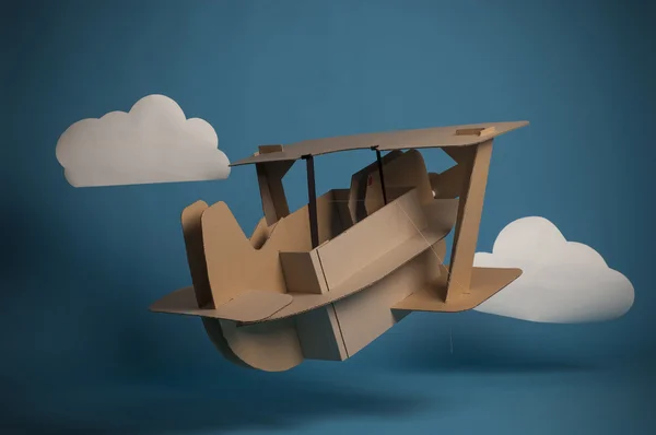 纸板飞机 — 图库照片
