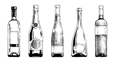 Wine bottle clipart