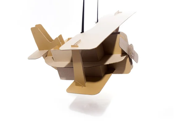 Cardboard biplane — Stock Photo, Image