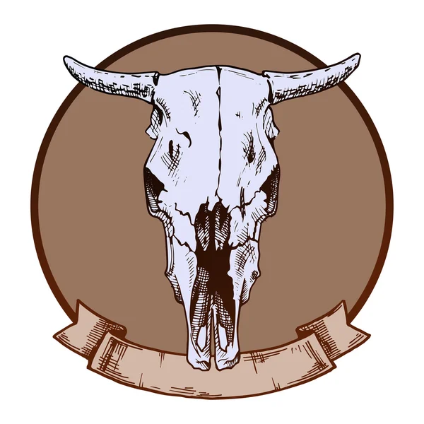 Cranio di tori — Vettoriale Stock