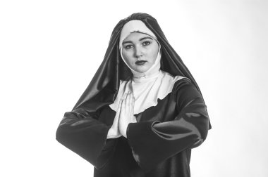 genç çekici Rahibe.