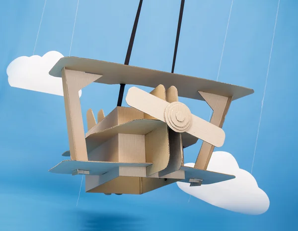 Cardboard airplane — Stock Photo, Image