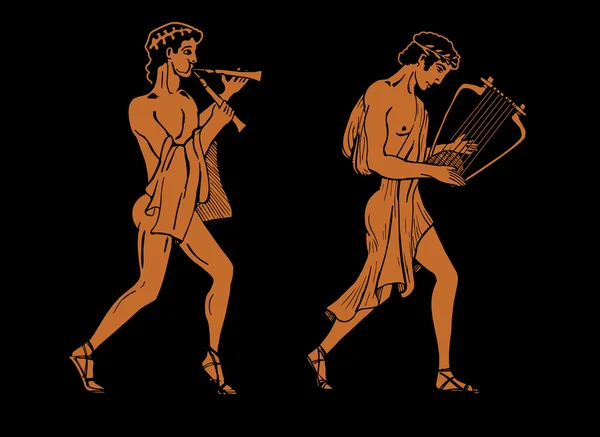 Musiciens grecs anciens . — Image vectorielle