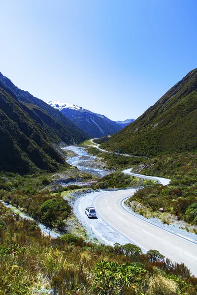 Campervan na jižním ostrově Nového Zélandu — Stock fotografie