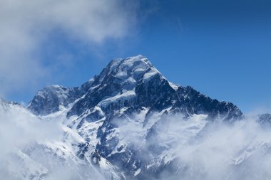 Aoraki Mount Cook üzerinde Yeni Zelanda'nın Güney Jsland