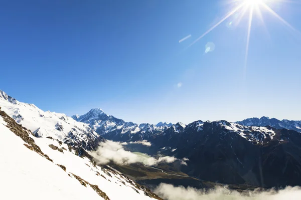 Aoraki Mount Cook on New Zealand 's South Jsland — стоковое фото