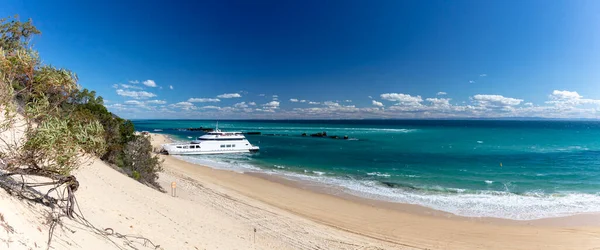 Flygfoto Över Vraken Och Färjan Moreton Island Queensland Australien — Stockfoto