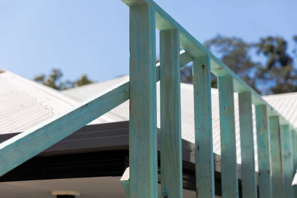 Timber Wall Frame Extension Existing Home — Stock Photo, Image