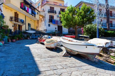 Sessiz geleneksel Marina della Lobra Sahibi, Sorrento, İtalya