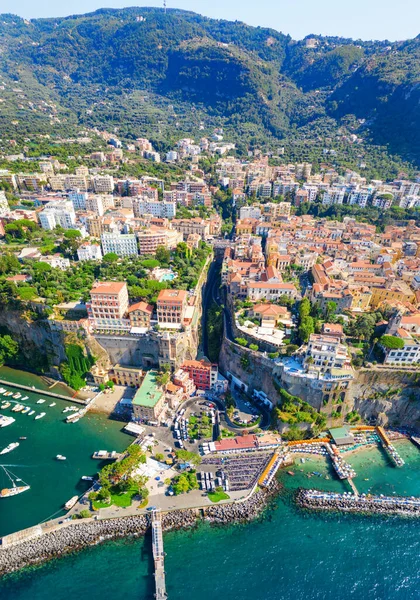 Veduta Aerea Della Costa Sorrentina Nel Golfo Napoli — Foto Stock