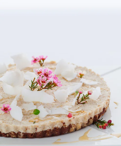 Raw vegan coconut tart — Stock Photo, Image