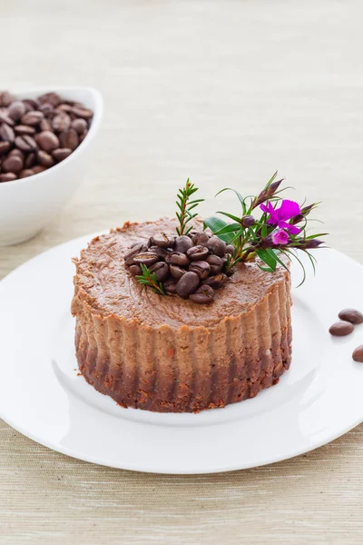 Raw vegan coffee tart — Stock Photo, Image