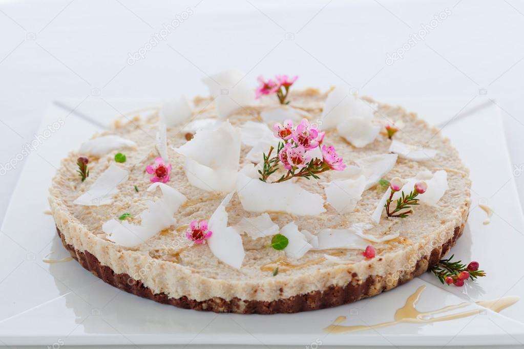 Raw vegan coconut tart