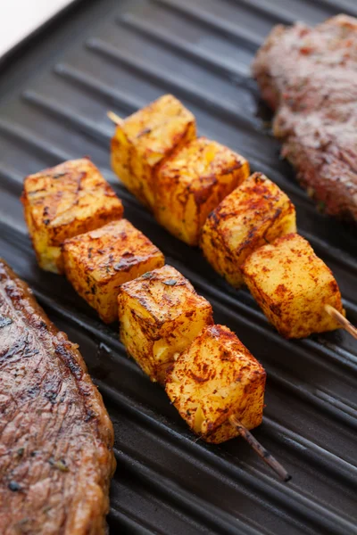 Picanha steak with pineapple — Stock Photo, Image