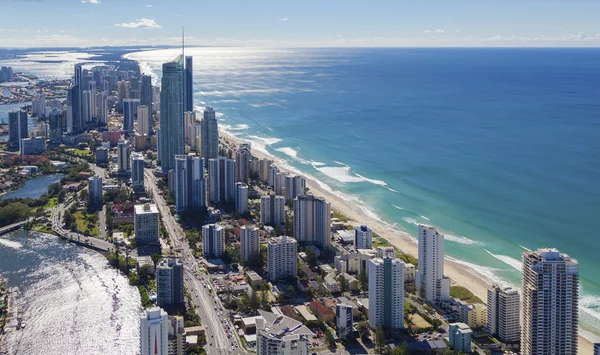 Surfers Paradise på den vackra Gold Coast, Australien — Stockfoto