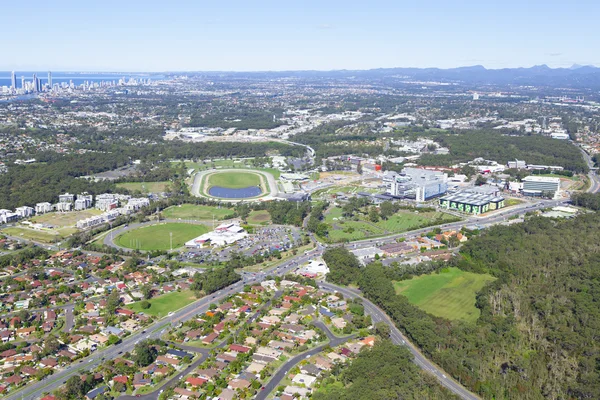 GOLD COAST, AUSTRALIA JUNE 16: Air view of Gold Coast University Hospital — стоковое фото