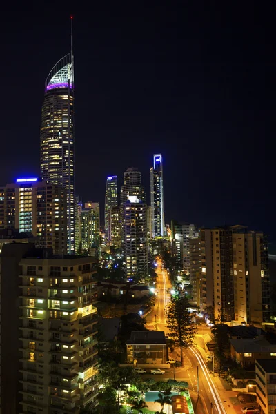 Surfers Paradise nightscape — стокове фото