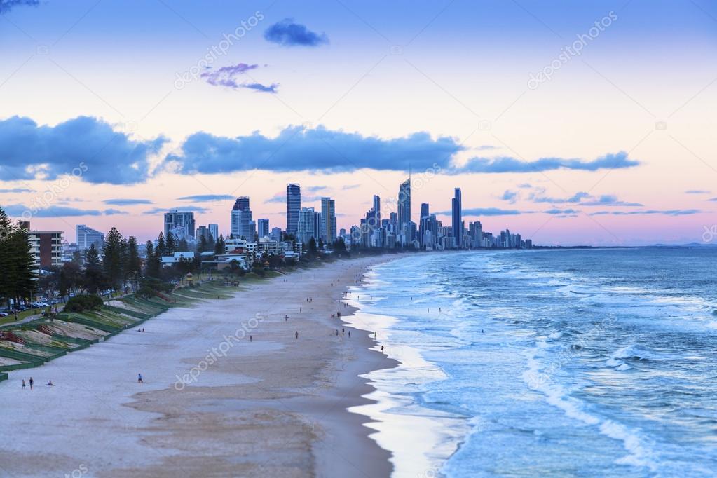 Sunset over Surfers Paradise on the Gold Coast