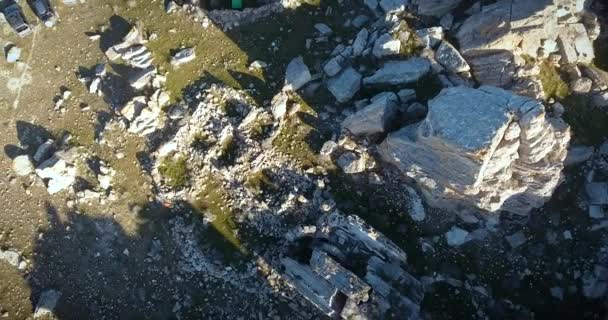 View Destroyed Stone Rocks Zhigylgan Mangistau Region Kazakhstan — Stock Video