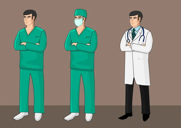 Οι τρεις γιατροί — Διανυσματικό Αρχείο