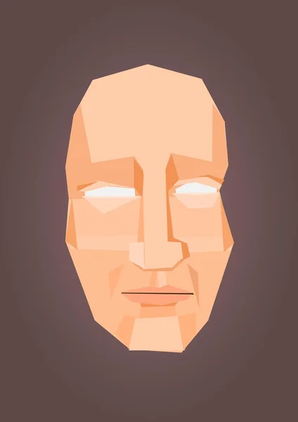 Visage polygonal — Image vectorielle