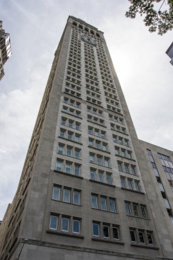 Manhattan, New York 'ta Flatiron Bölgesinde İkonik Saatli Met Life Tower, ABD